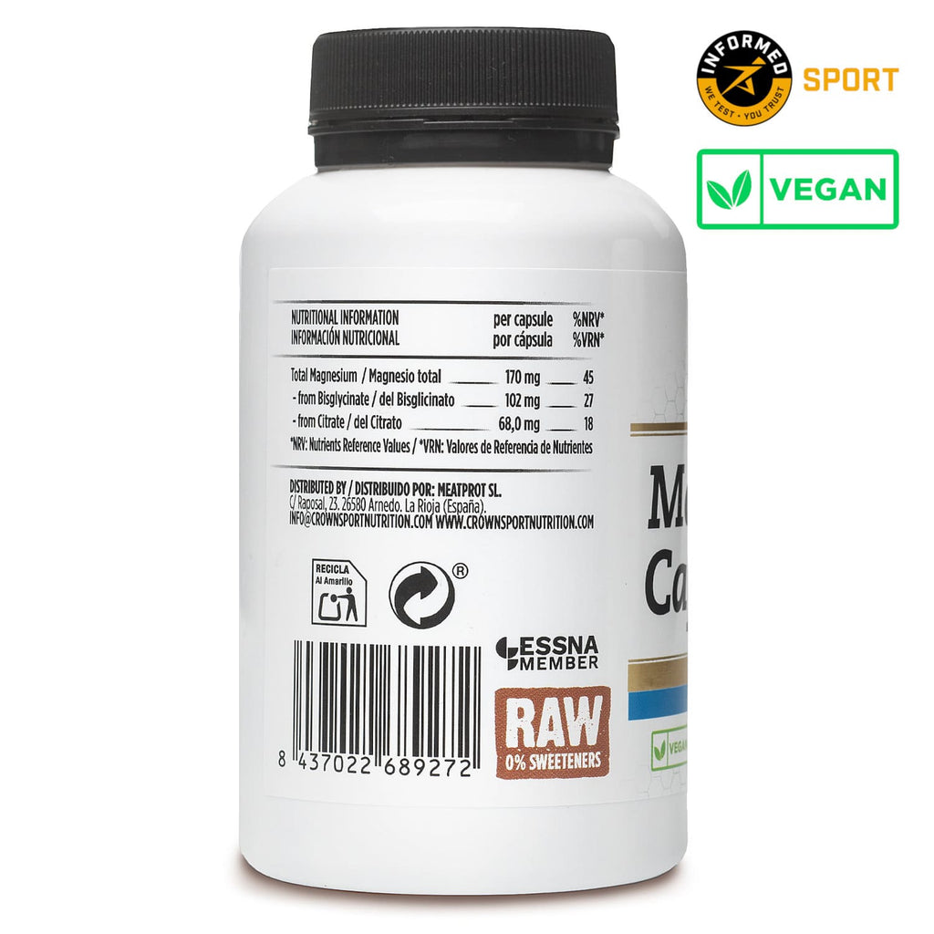 MAGNESIO Magnesium Caps Dual (Bote: 90 caps) de CROWN