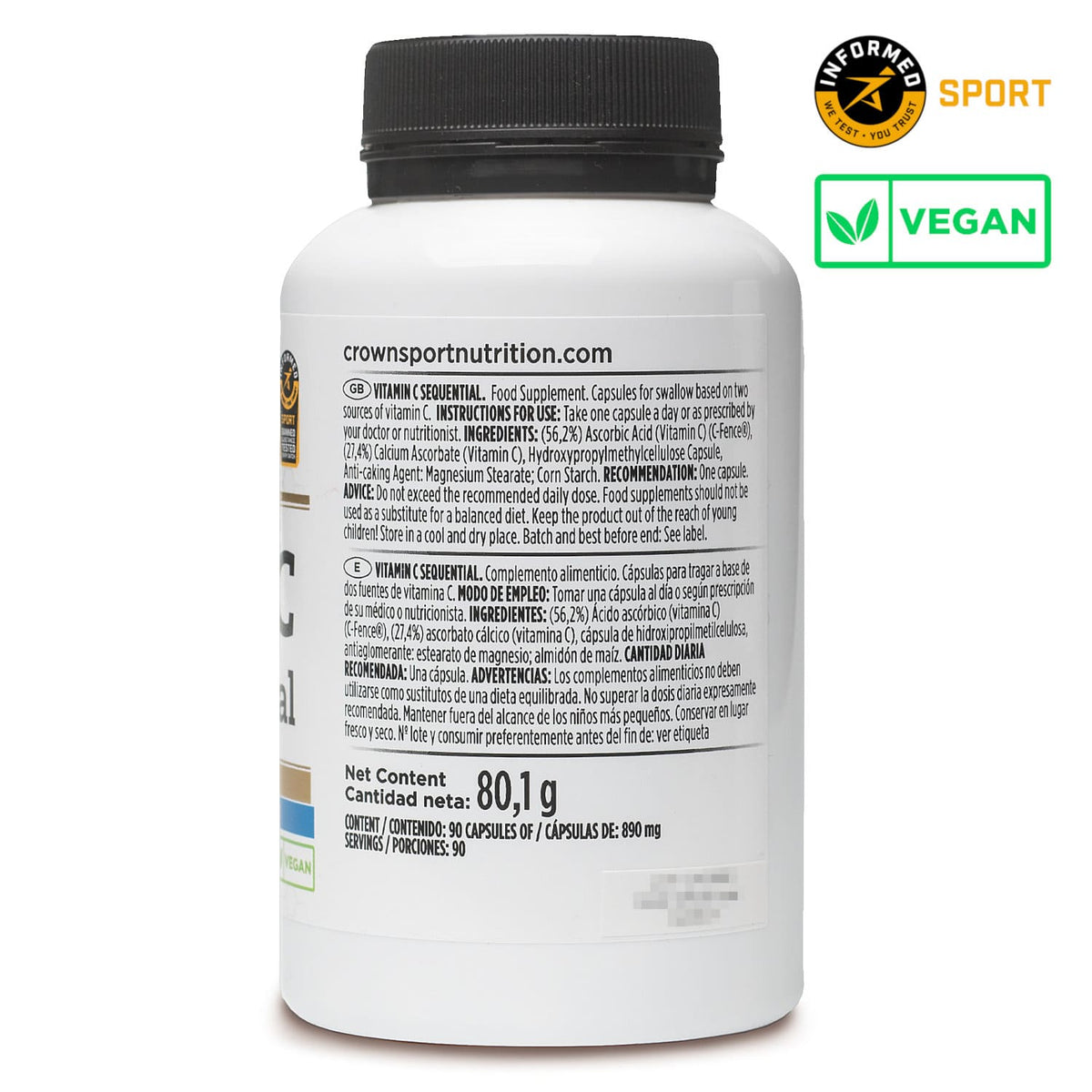 VITAMINA C Sequential (90 Caps) de CROWN