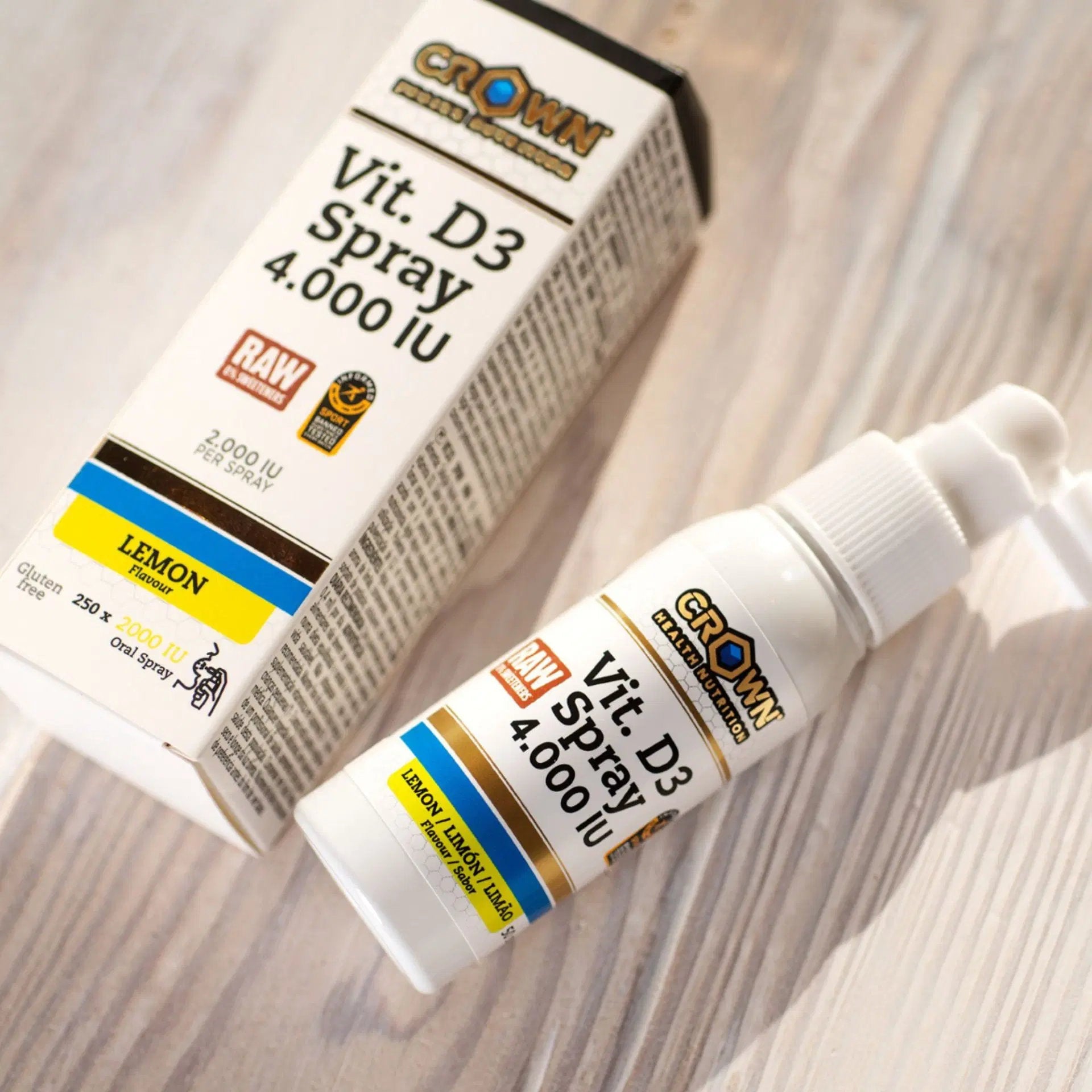 VITAMINA D3 Spray 4000 IU Raw (sin edulcorantes) de CROWN