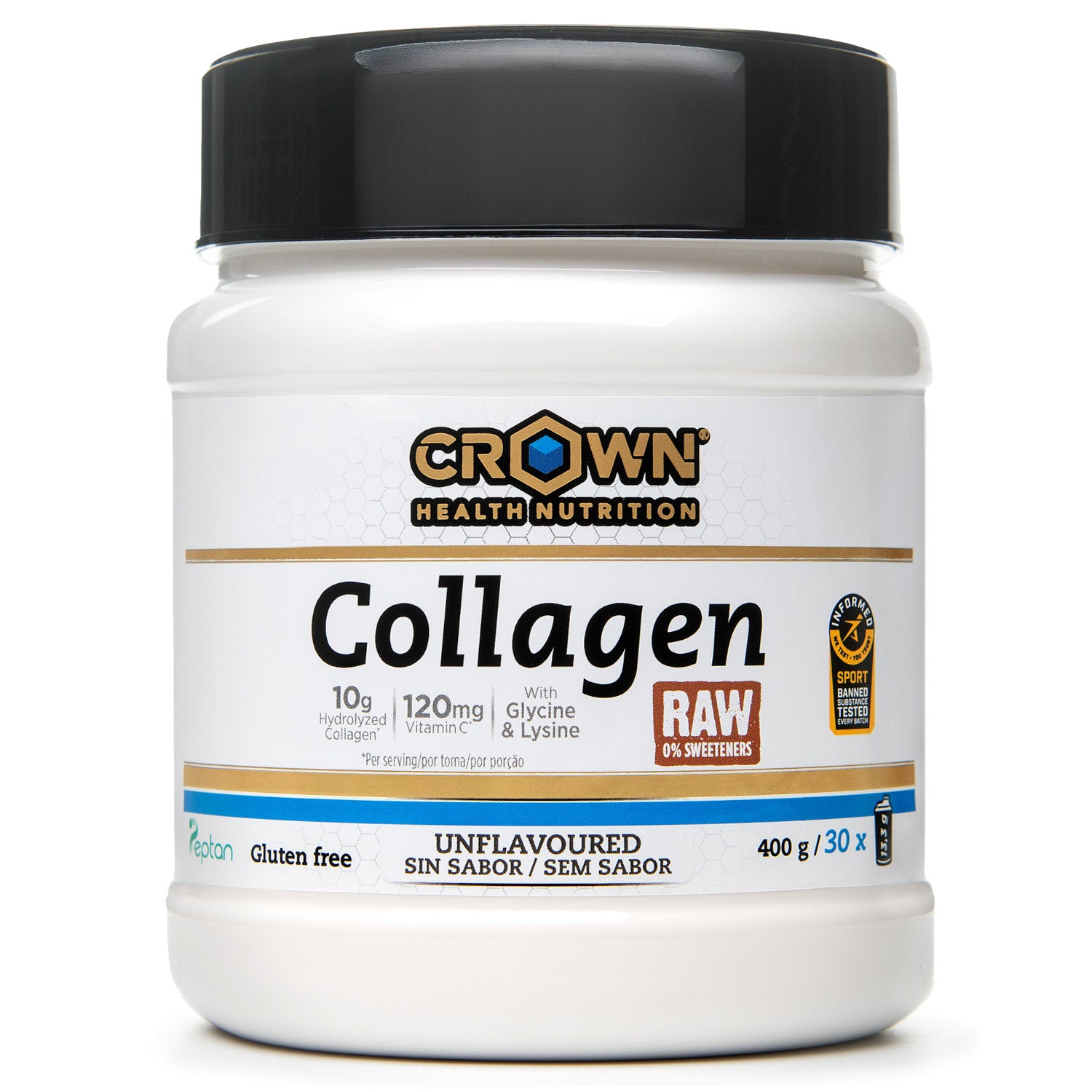 COLÁGENO hidrolizado sin edulcorantes RAW Peptan® de CROWN