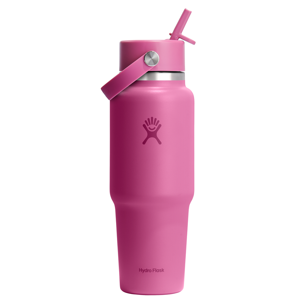 BOTELLA (946 ml) Wide Flex Straw Travel Bottle de HYDRO FLASK Kilómetros Positivos